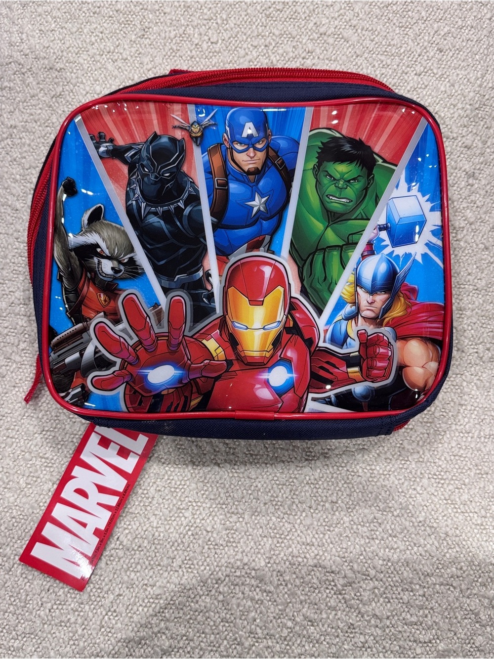 NWT Marvel Kids Red & Blue Avengers Lunch Bag